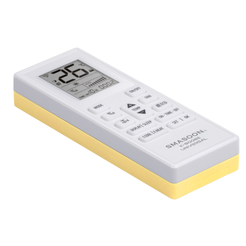 SMASOON K-8008E Universal Τηλεχειριστήριο Κλιματισμού Κίτρινο