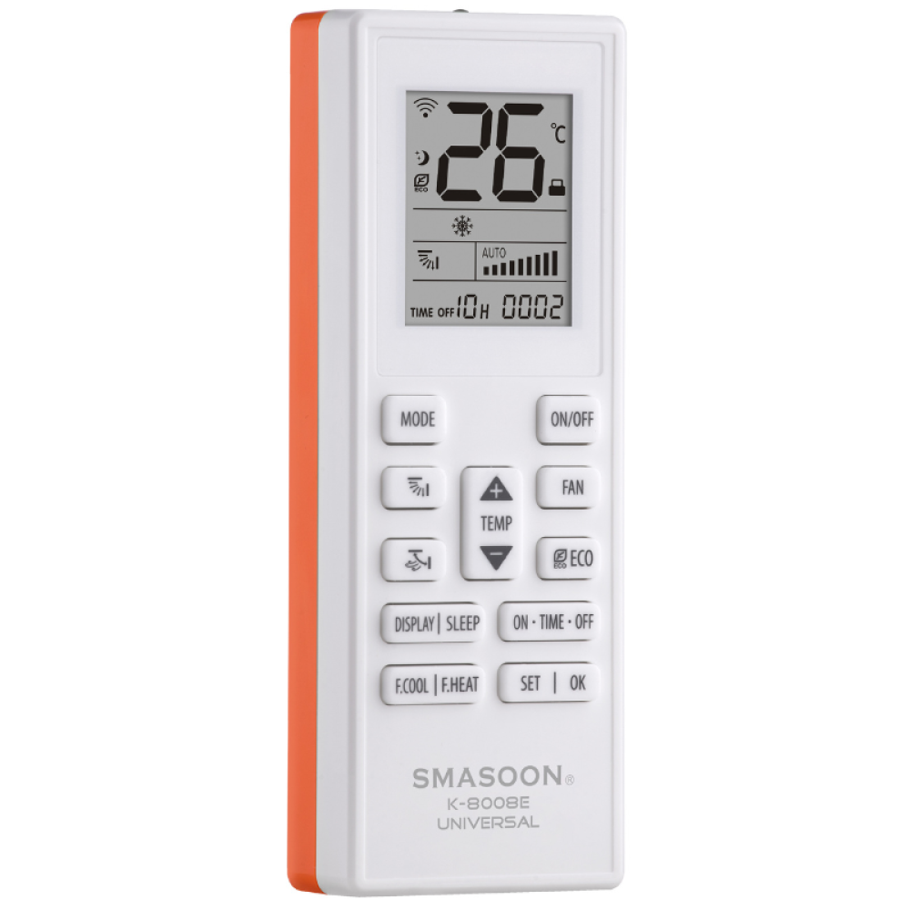 SMASOON K-8008E Universal Τηλεχειριστήριο Κλιματισμού Πορτοκαλί