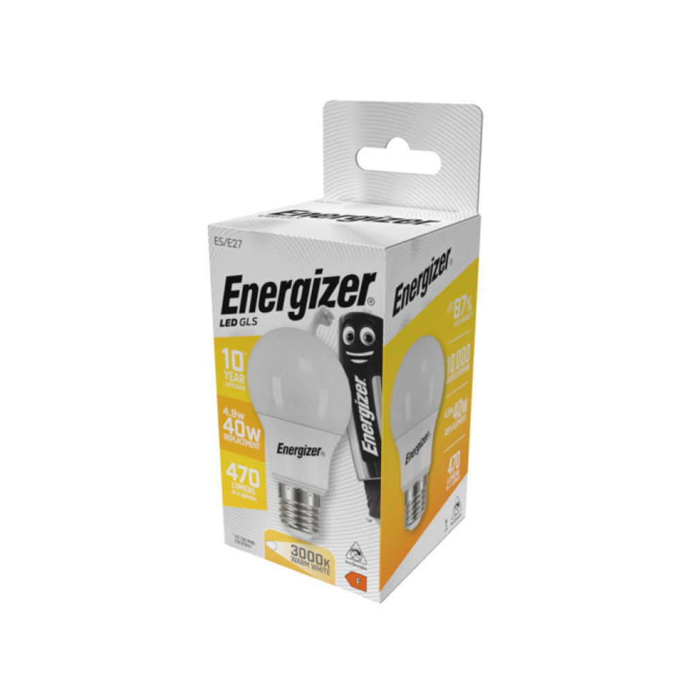 Energizer BEC Κοινή Λάμπα LED 4.9W E27 470lm 3000K Θερμό Λευκό