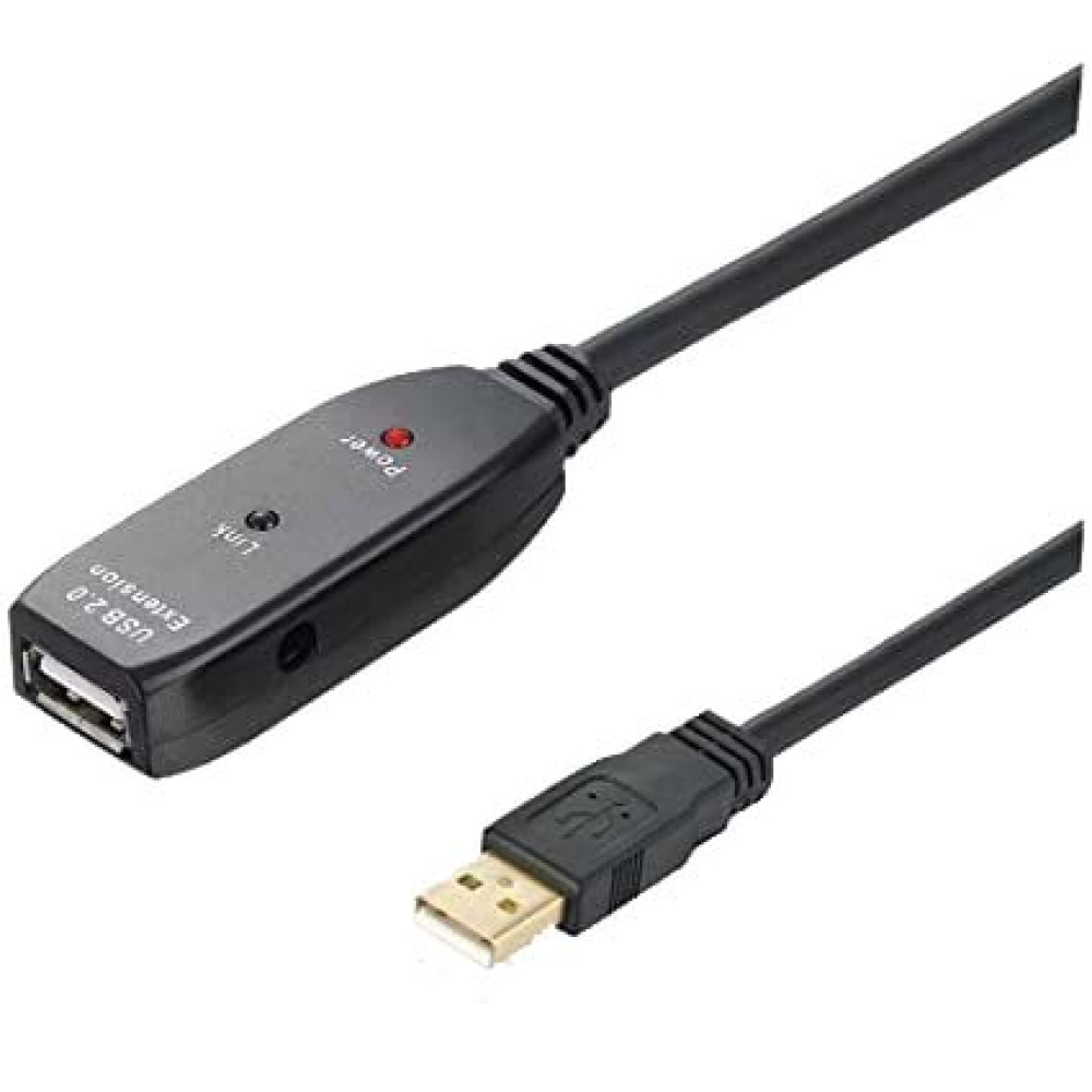 ATC Καλώδιο USB 2.0 Προέκταση Αρσ. / Θηλ. 10m Μαύρο