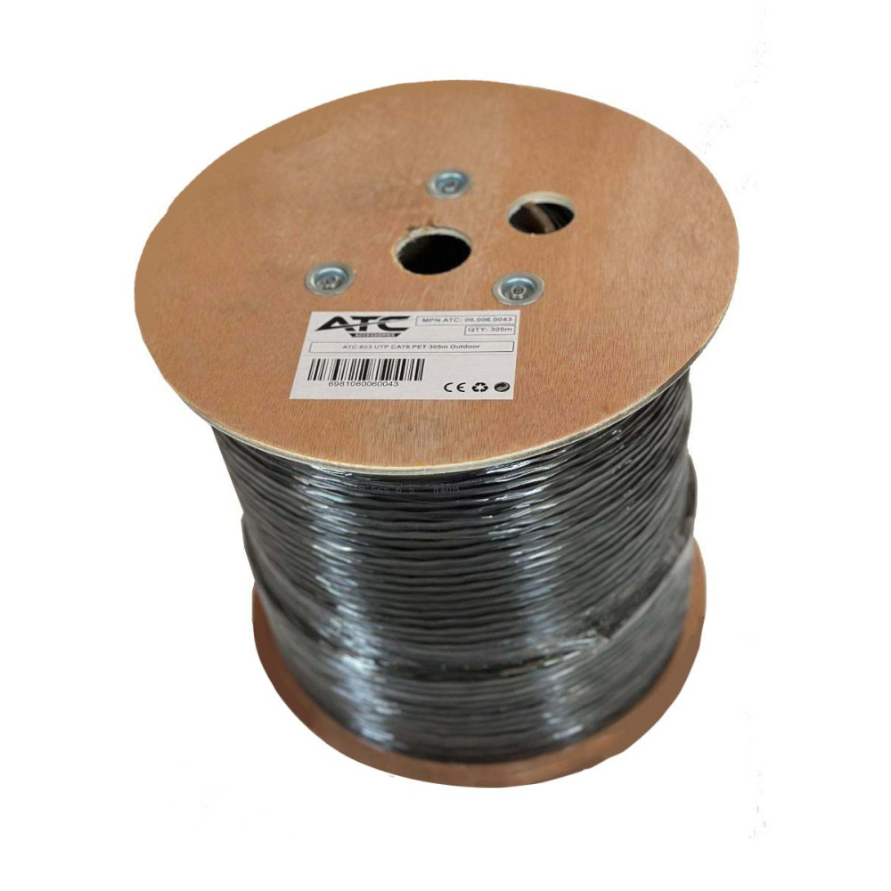 ATC Στροφείο Δικτύου ATC-623 UTP CAT6 PET 305m Εξωτερικό