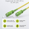 Goobay Καλώδιο Οπτικής FTTH Ίνας Μονής Λειτουργίας OS2 Κίτρινο 2μ