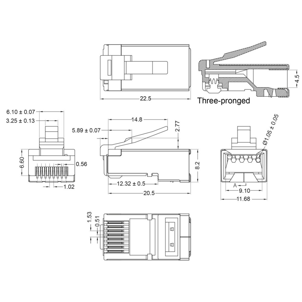 Goobay Φις Δικτύου RJ45 CAT6 STP με Θωράκιση (93829)