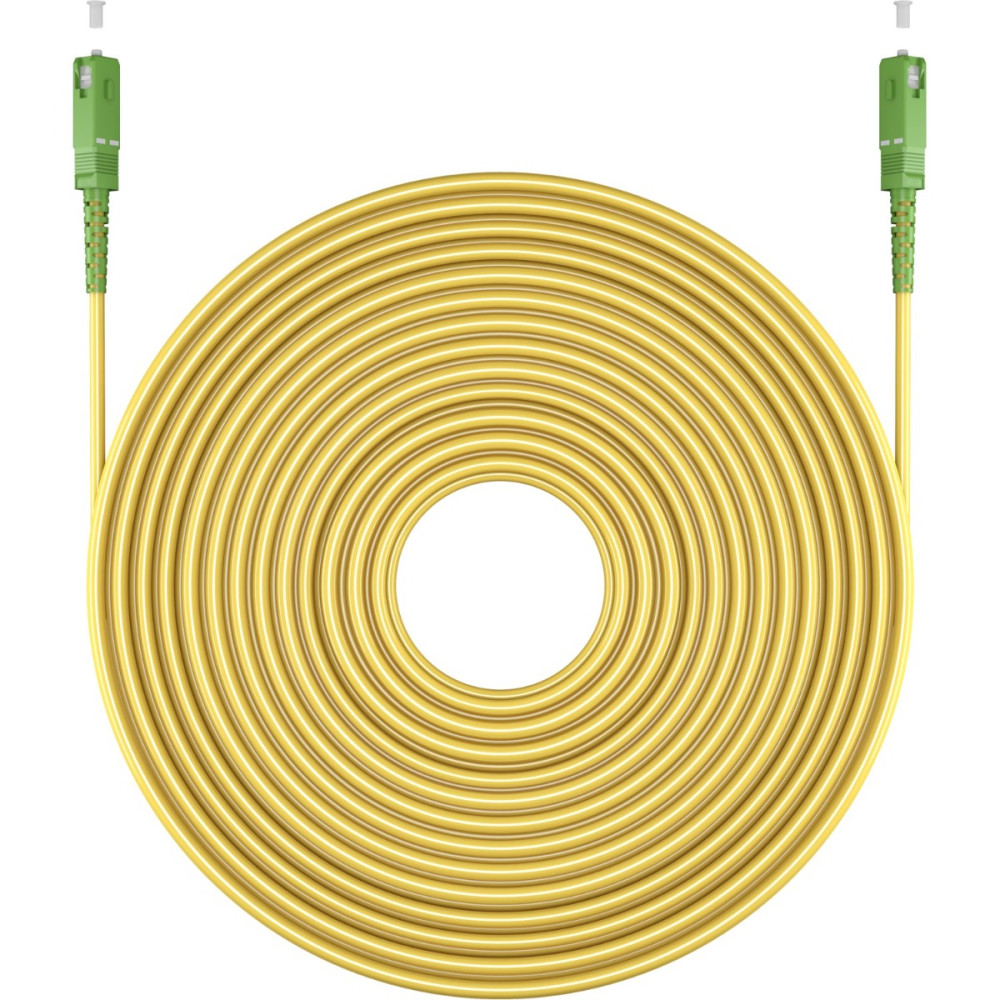 Goobay Καλώδιο οπτικών ινών (FTTH) μονότροπο (OS2) κίτρινο 1m (59638)