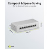 Goobay CAT 6 Patch Panel 8 Θυρών STP Mini/Desktop 93047 Γκρι