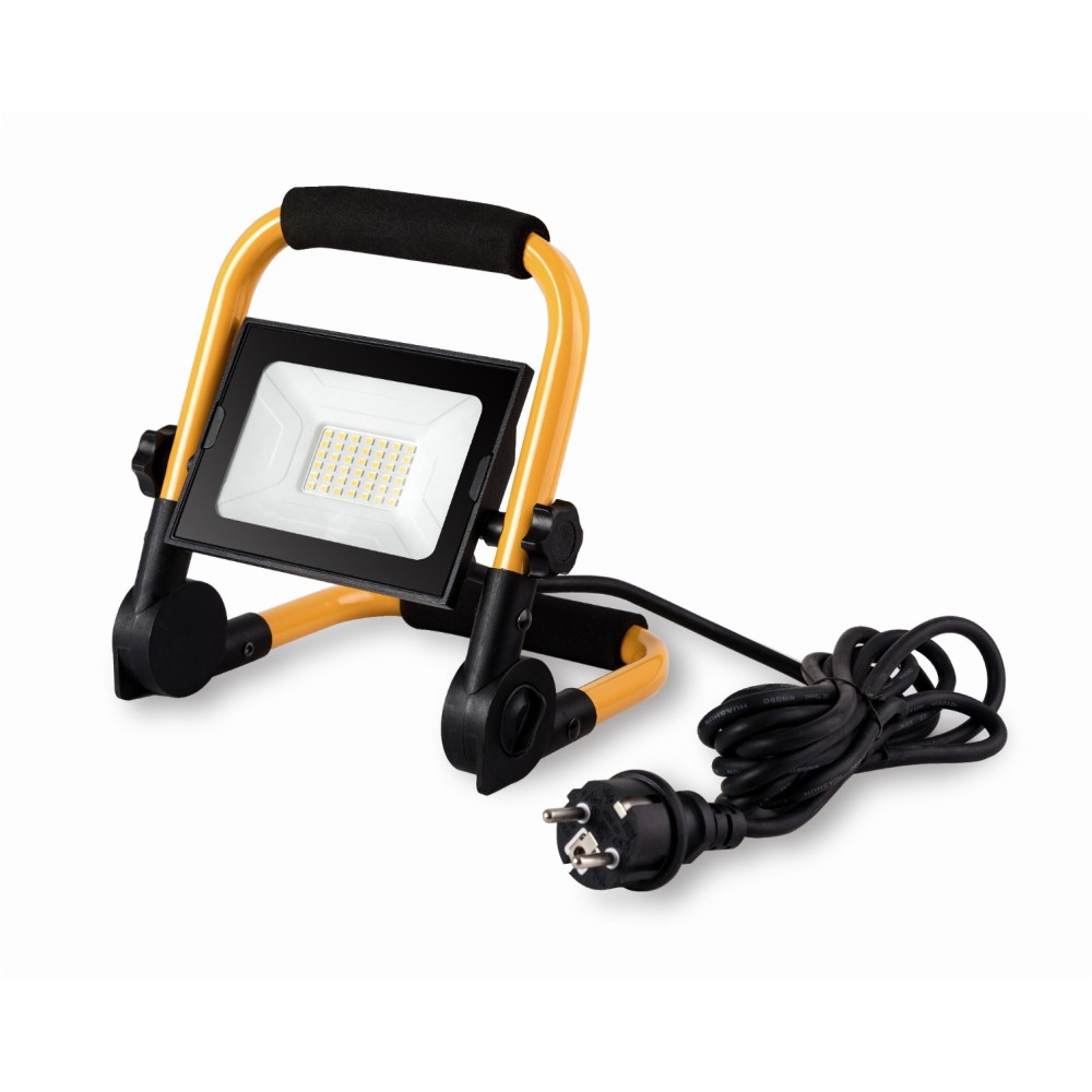 AVIDE LED Ηλιακός Προβολέας Slim SMD 30W με Βάση 1,5m 4000K