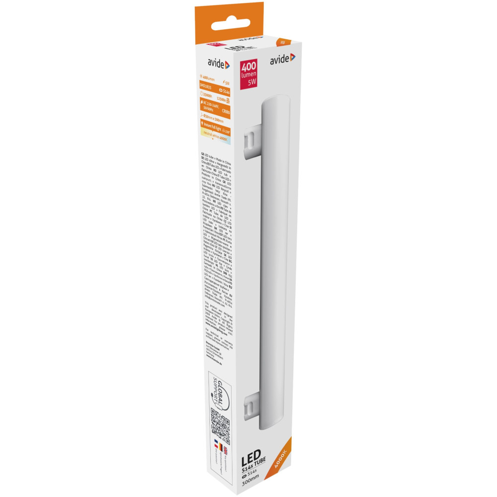 Avide LED Λάμπα Τύπου Linestra 5W 30cm S14s Λευκό 4000K