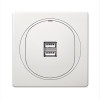 EON 2xUSB charger 2,1A 5V, white