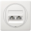 EON Double telephone socket 2xRJ12 6/4 Cat 3, white