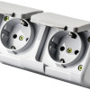 Entac Stephan surface mounted wall socket earthed 2x IP54