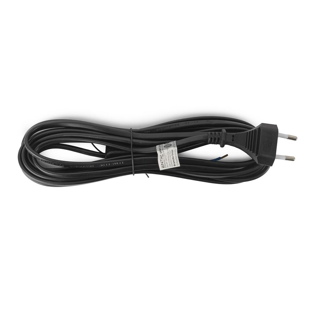 Entac Rewireable Καλώδιο 2G0.75 με Διακόπτη On/Off Μαύρο 5m 