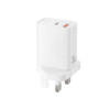 XO L163 PD30W QC Φορτιστής UK Γρήγορης Φόρτισης 18W USB-A & Type-C