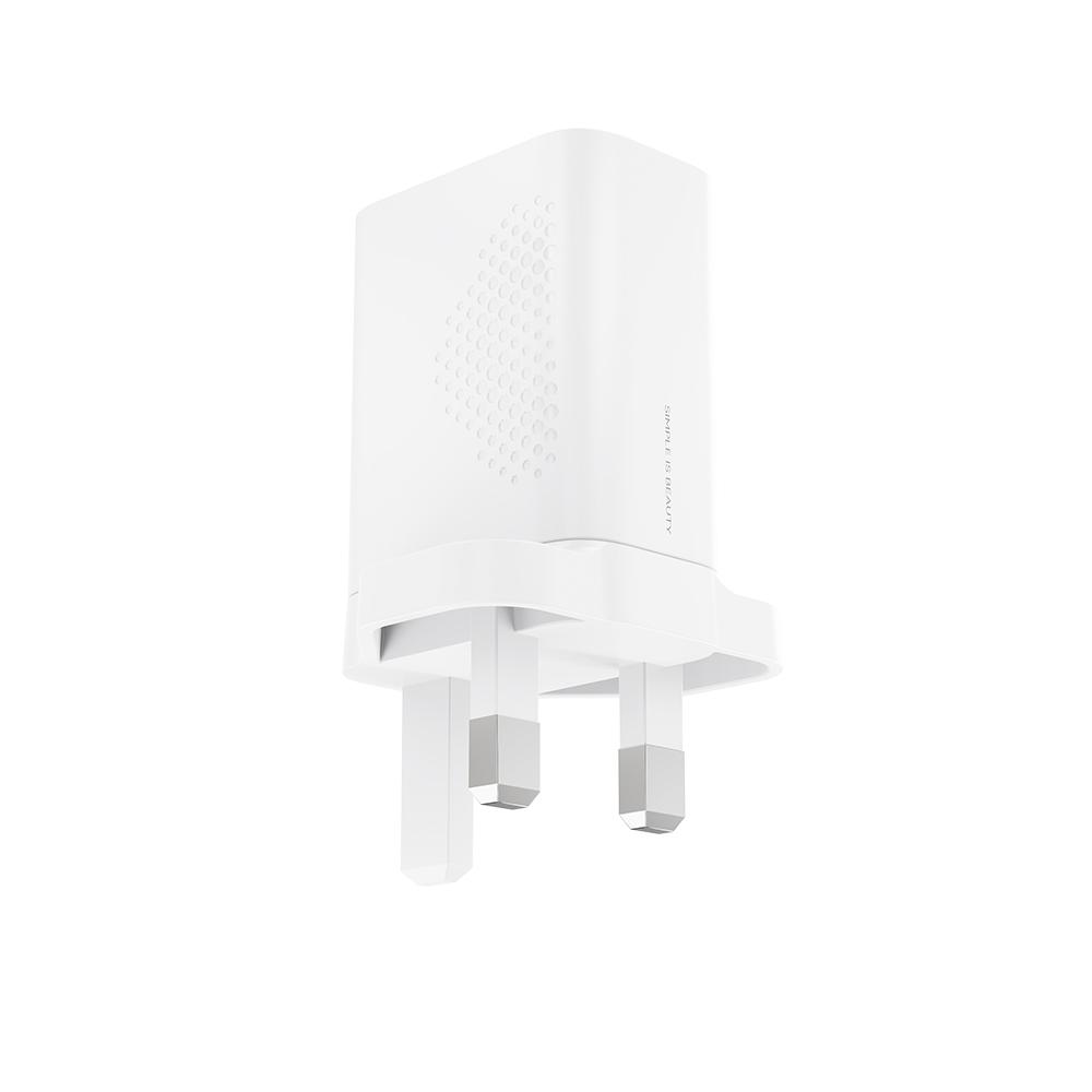 XO L163 PD30W QC Φορτιστής UK Γρήγορης Φόρτισης 18W USB-A & Type-C