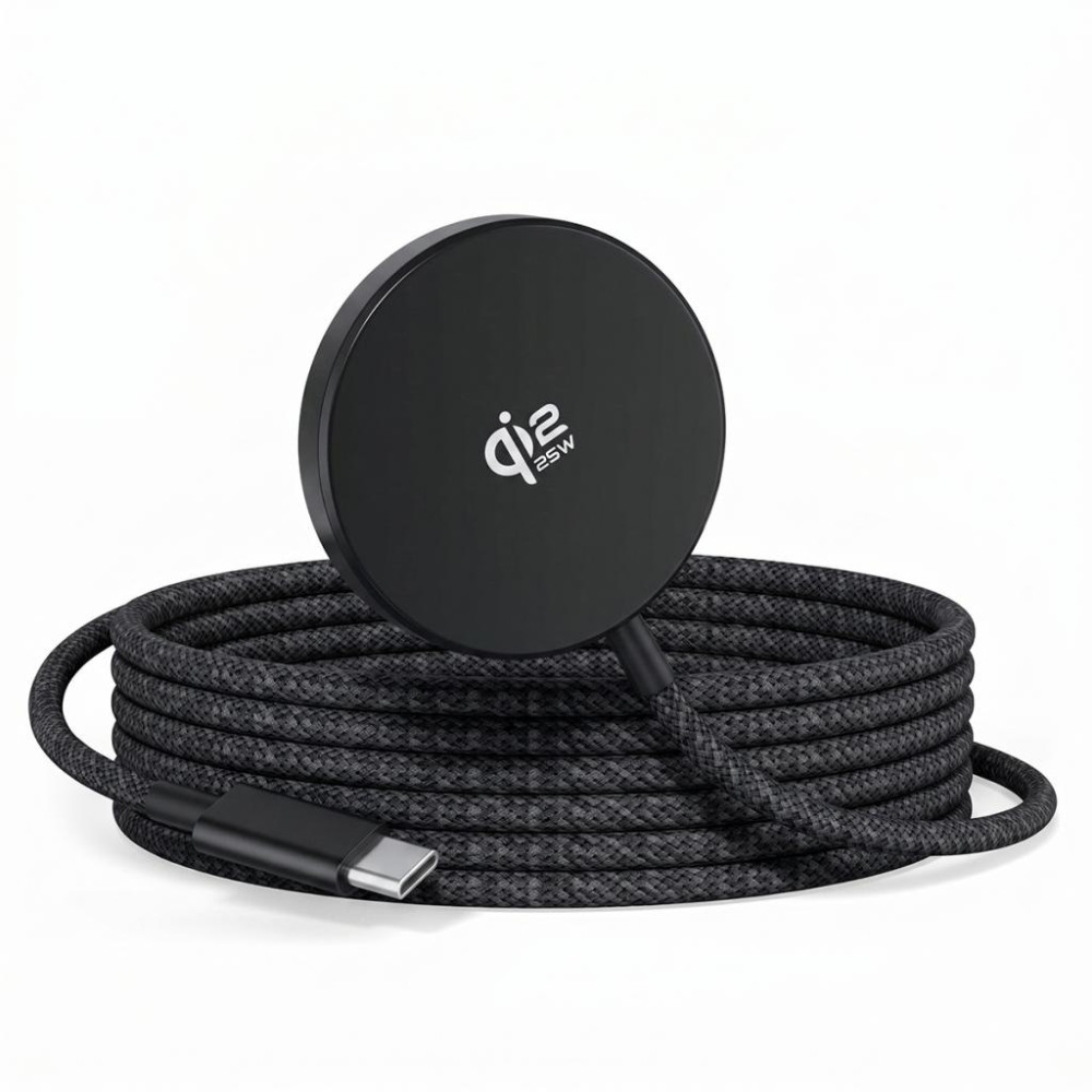 XO JH025 Μαγνητικός Ασύρματος Φορτιστής 25W USB-C Καλώδιο 1,2 μ Μαύρος