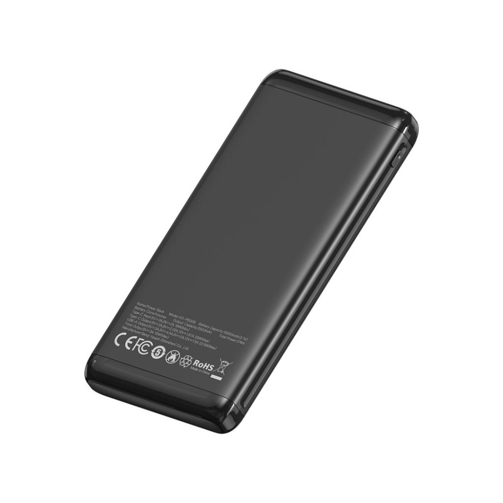 XO PB308 Ψηφιακό Power Bank Γρήγορης Φόρτισης 10000mAh