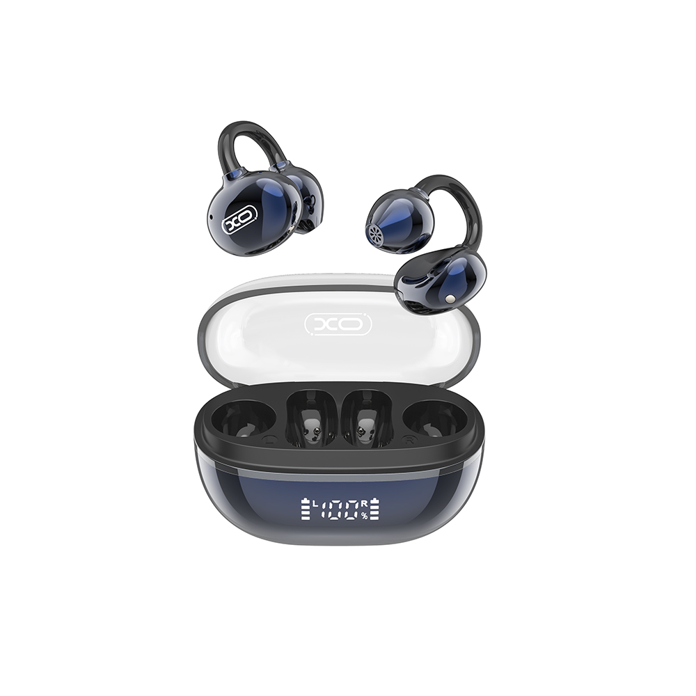 XO G43 Ακουστικά Bluetooth με Διαφανή Eπιμεταλλωμένο Σχεδιασμό OWS Μπλε