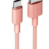 XO NB156 USB Καλώδιο Φόρτισης για Type-C Ροζ