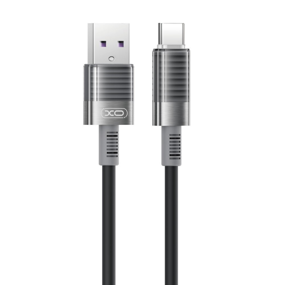 XO NB282 Καλώδιο Γρήγορης Φόρτισης Σιλικόνης 6A Type-C Μαύρο