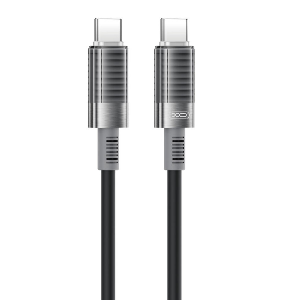 XO NB-Q282B Καλώδιο Σιλικόνης Type-c σε Type-c 60W Μαύρο