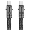 XO NB-Q288B Καλώδιο Κράμα Ψευδαργύρου Type-c σε Type-c 60W