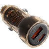 XO CC60 Smart Διαφανής Φορτιστής Αυτοκινήτου A30W+C30W/Ταυτόχρονη 60W Καφέ