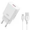 XO L127 USB-A QC18W Φορτιστής Γρήγορης Φόρτισης με Micro Καλώδιο