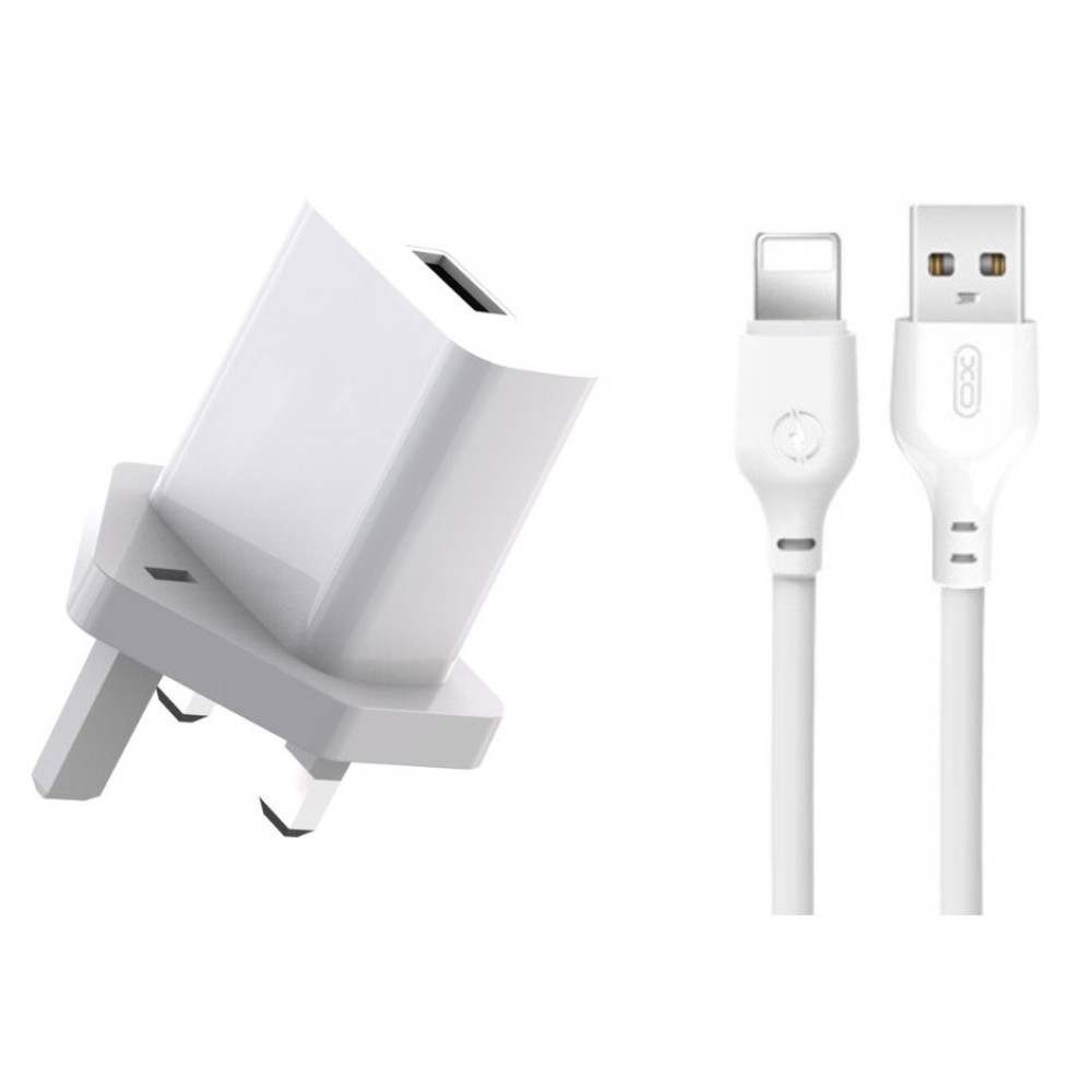 XO L99 Φορτιστής UK με Καλώδιο Lightning  2.4A