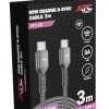 ATC-C8 Καλώδιο Φόρτισης & Συγχρονισμού USB-C σε USB-C 60W 3m