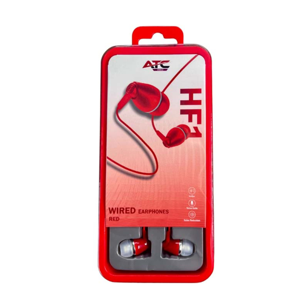 ATC-HFr1 Ενσύρματα Ακουστικά Handsfree 3,5mm Κόκκινο