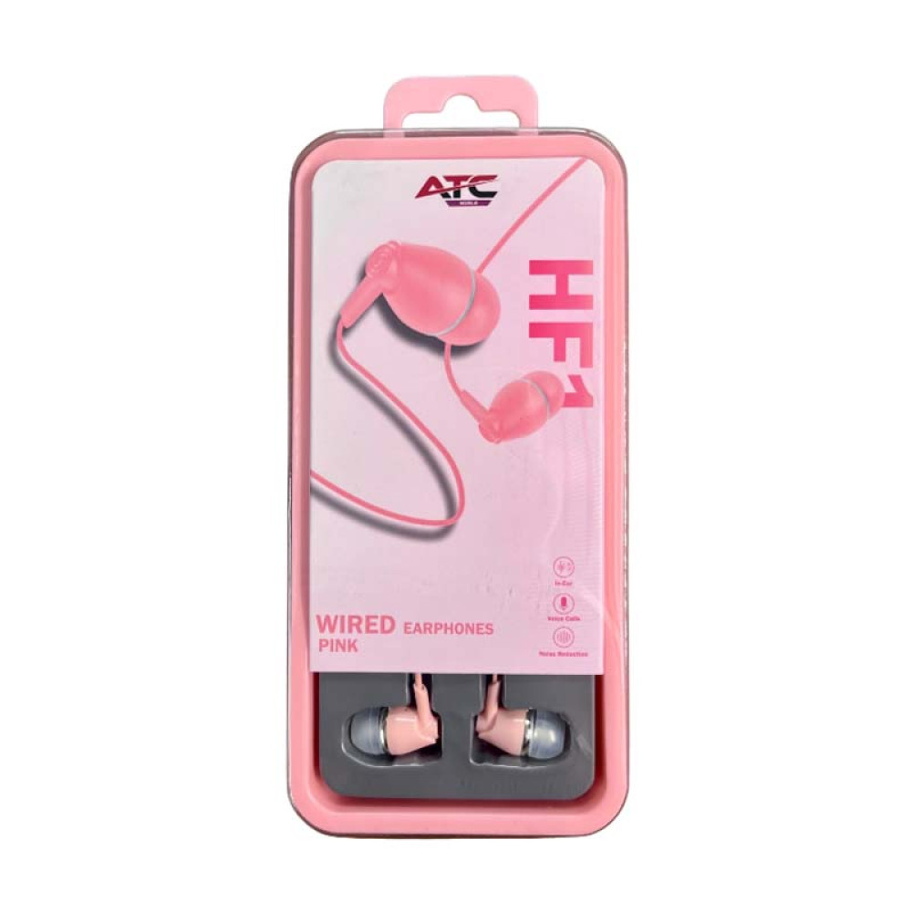 ATC-HFr1 Ενσύρματα Ακουστικά Handsfree 3,5mm Ροζ