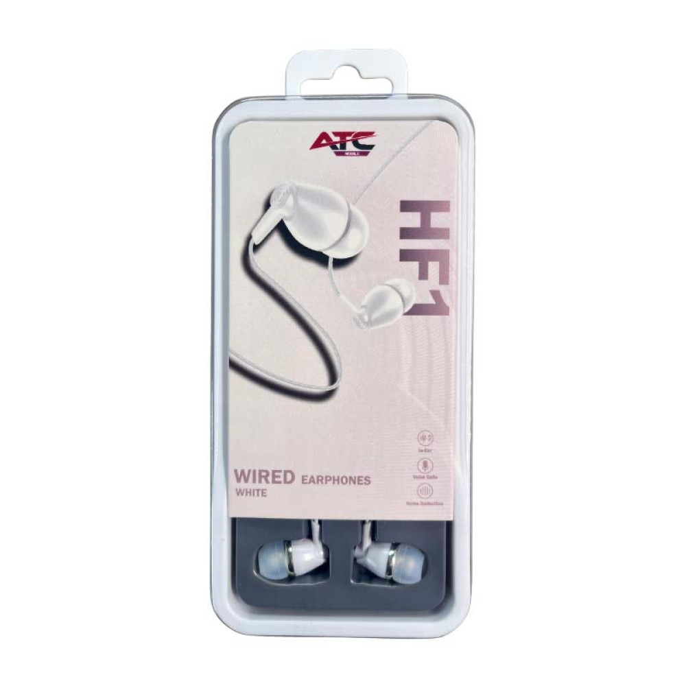 ATC-HFr1 Ενσύρματα Ακουστικά Handsfree 3.5mm Λευκό