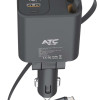 ATC-CA16 Φορτιστής Αυτοκινήτου 45W USB-A & Type-C με Επεκτεινόμενο Καλώδιο Lightning & Type-C