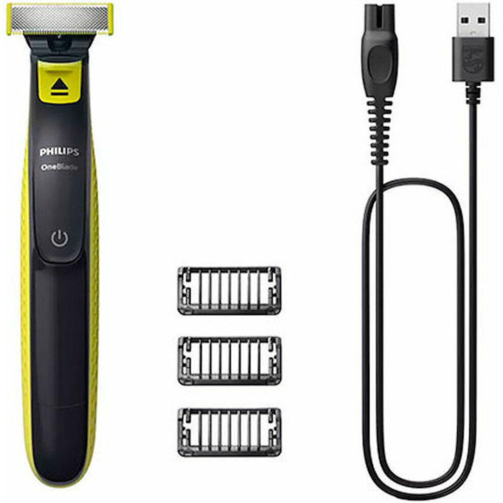 Philips Oneblade QP2724/10 Ξυριστική Μηχανή Προσώπου Επαναφορτιζόμενη / Με Καλώδιο