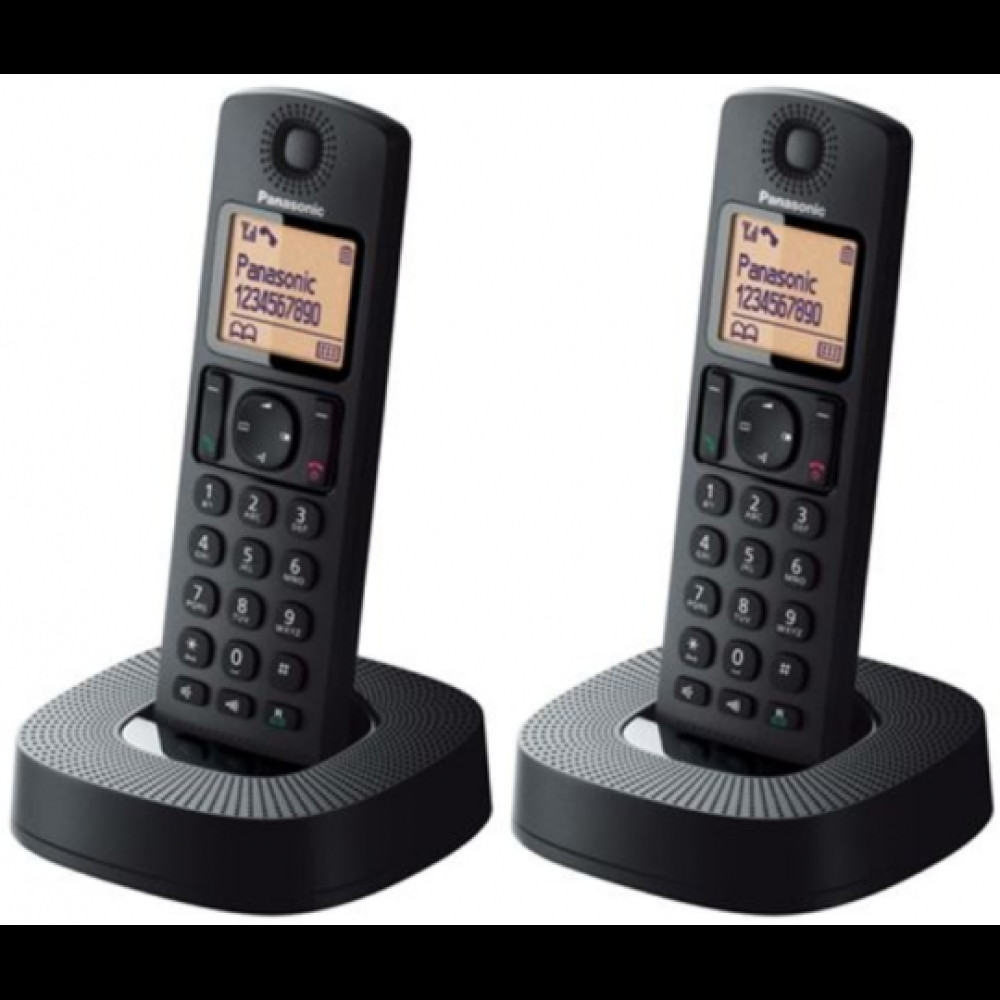 Panasonic KX-TGC312B Ασύρματο Τηλέφωνο Duo με 2 Ακουστικά Μαύρο
