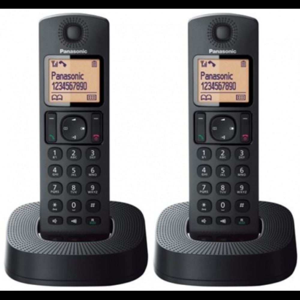 Panasonic KX-TGC312B Ασύρματο Τηλέφωνο Duo με 2 Ακουστικά Μαύρο