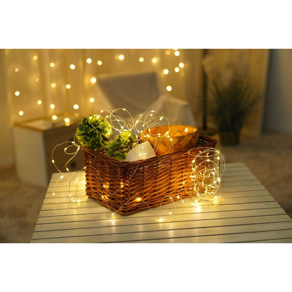 Modee Lighting LED Σειρά σε Σχοινί με Χάλκινο Καλώδιο (10m/10cm) Θερμό Λευκό