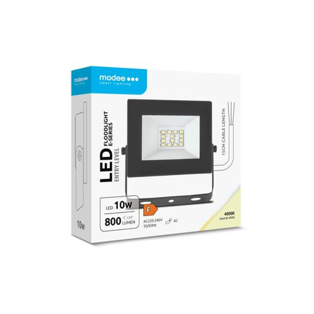Modee Lighting LED Προβολέας E-series Slim 10W 120° 4000K 800lm ERP