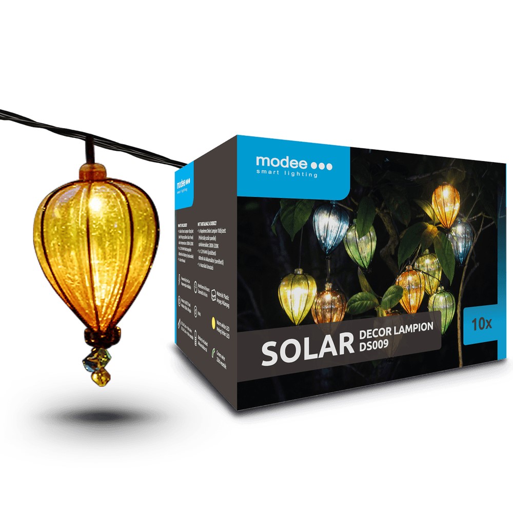 Modee Lighting LED Vintage Ηλιακή Γιρλάντα 10db 4,9m