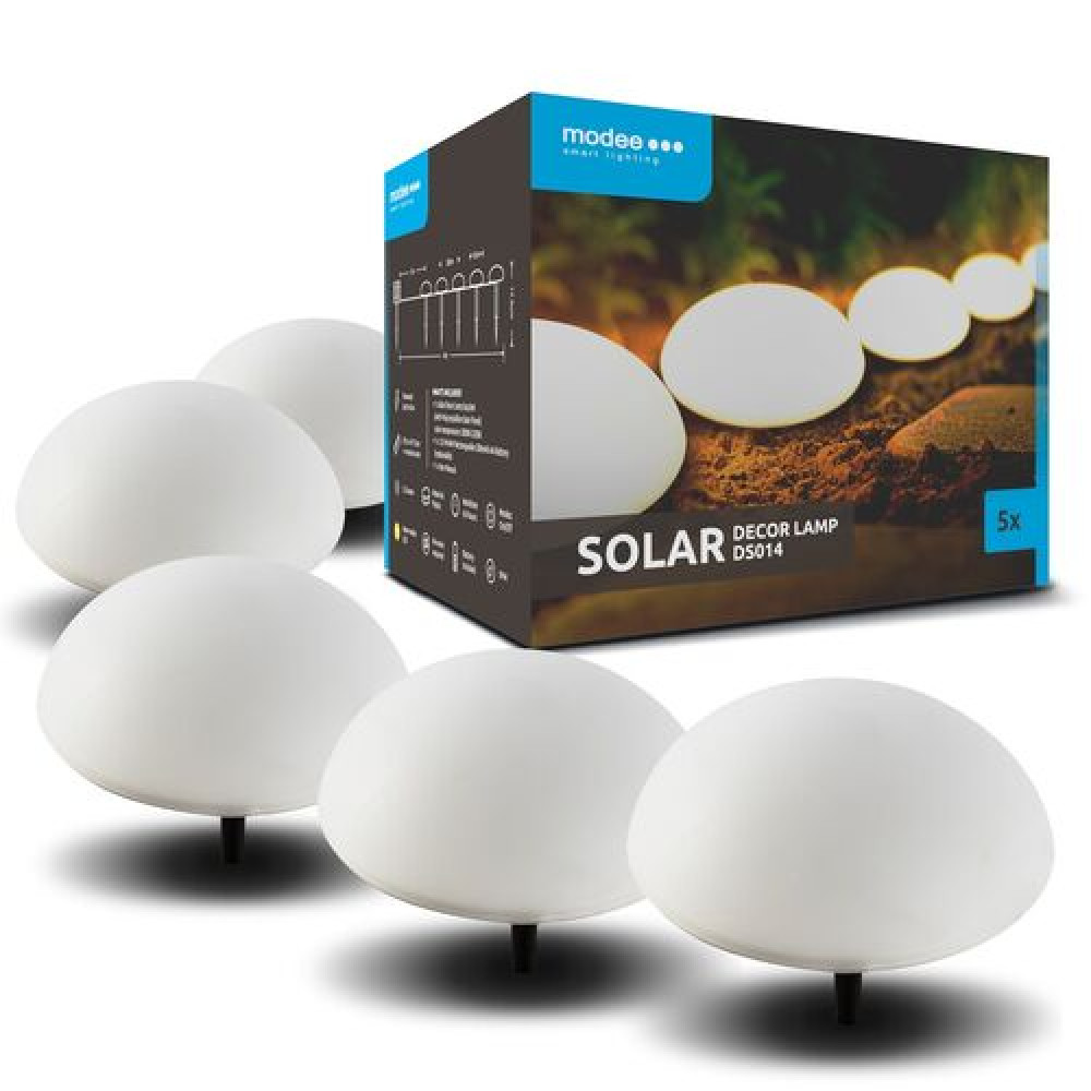 Modee Lighting LED Ηλιακά Φωτιστικά Κήπου DS014 Σετ 5τμχ