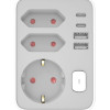 Technik Professional Πρίζα Επέκτασης 3 Θέσεων + 2 x USB-C + 2 x USB-A + Διακόπτης