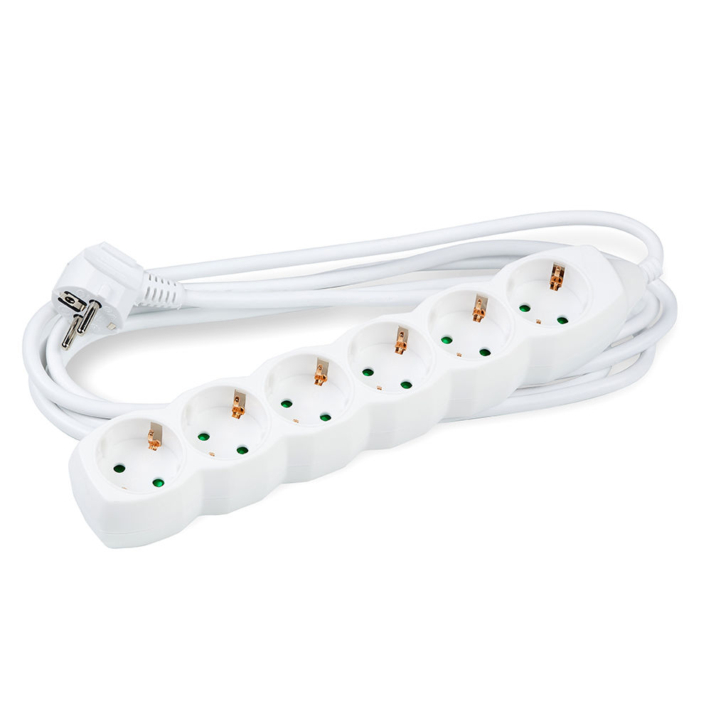 Technik Πολύπριζο 6 Θέσεων 1,5mm2 Λευκό 3m