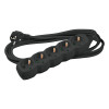 Technik Πολύπριζο 5 Θέσεων με 1.5 mm² Καλώδιο Χαλκού 16A Μαύρο 1.5m