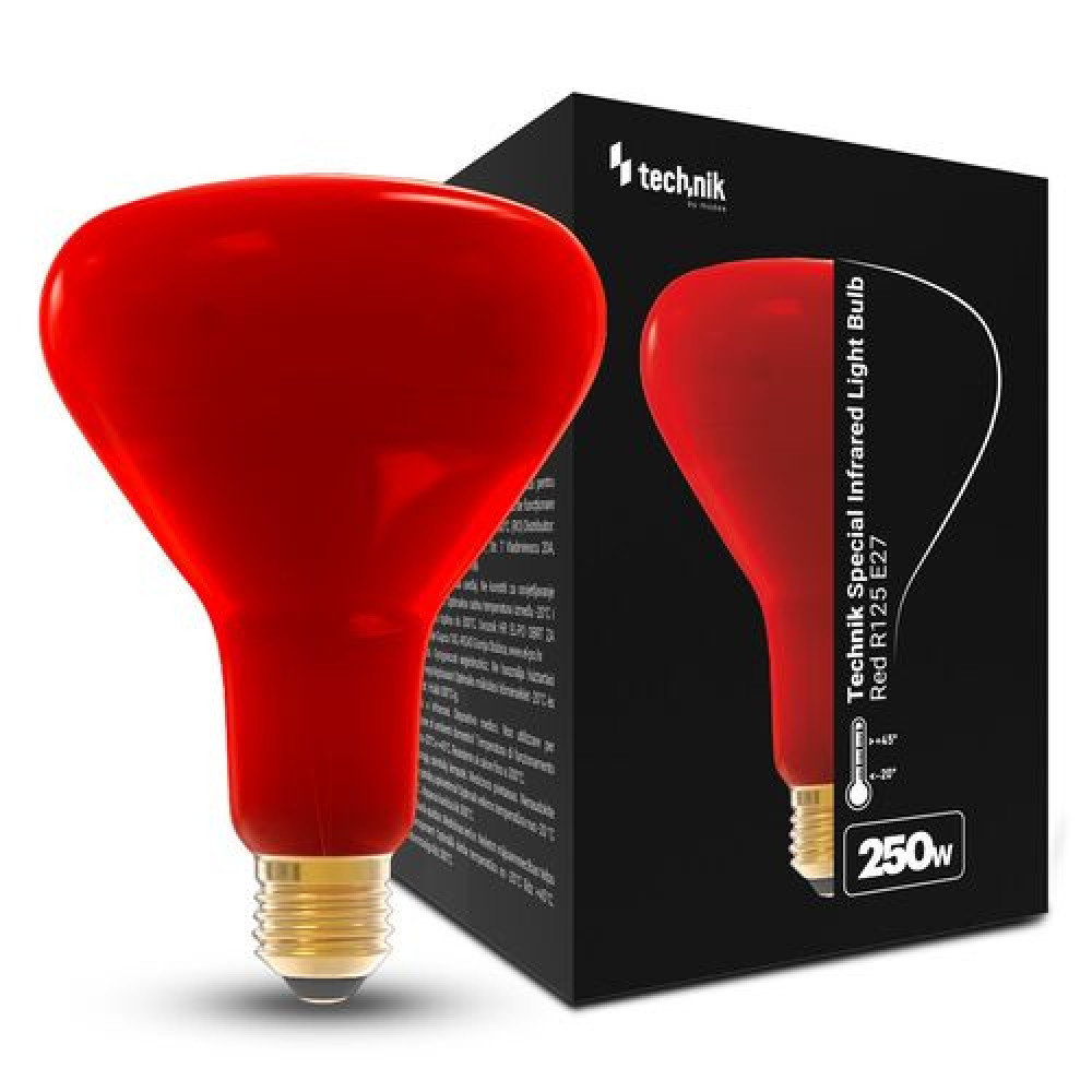 Technik Ειδική Λάμπα Υπερύθρων Κόκκινη R125 250W E27