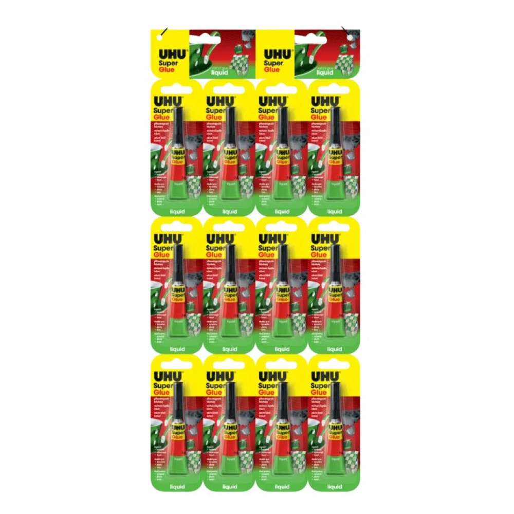 UHU Superglue Υγρή Κόλλα Jumbo 3g B12