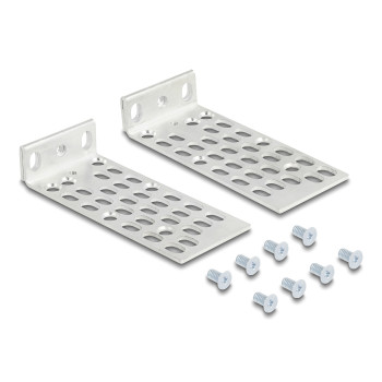 DELOCK σετ βάσεις τοποθέτησης για rack 66236, ασημί, 2τμχ