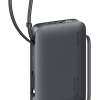 USAMS power bank CD228 με 2x καλώδια, 2x θύρες εξόδου, 10000mAh, 20W, γκρι