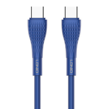LDNIO καλώδιο USB-C σε USB-C LC672C, 65W PD, 2m, μπλε