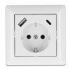DELOCK πρίζα τοίχου 11489 με θύρες φόρτισης USB & USB Type-C 3.4A, λευκή