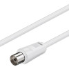GOOBAY καλώδιο κεραίας αρσενικό σε θηλυκό 11514, <70 dB, CCS, 10m, λευκό