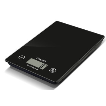 BRUNO ψηφιακή ζυγαριά κουζίνας BRN-0208, 1gr/5kg, Scale in Black